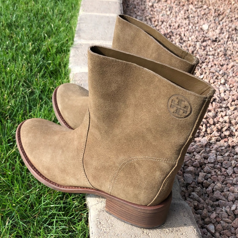 Tory Burch Suede Boots, Tan, Size 9